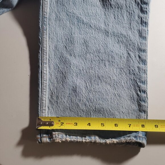 Abercrombie & Fitch The Straight Mid Rise Light Wash Jeans NWT Size 35/20R - Picture 13 of 16